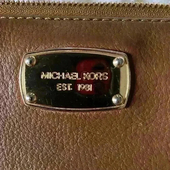 Michael kors brown leather clutch zipper wallet - Picture 4 of 7